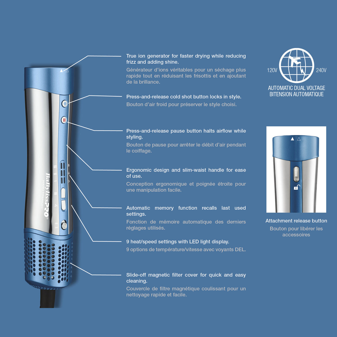 BaBylissPRO® STYLE/SWITCH™ Ionic Multi-Styler & Dryer